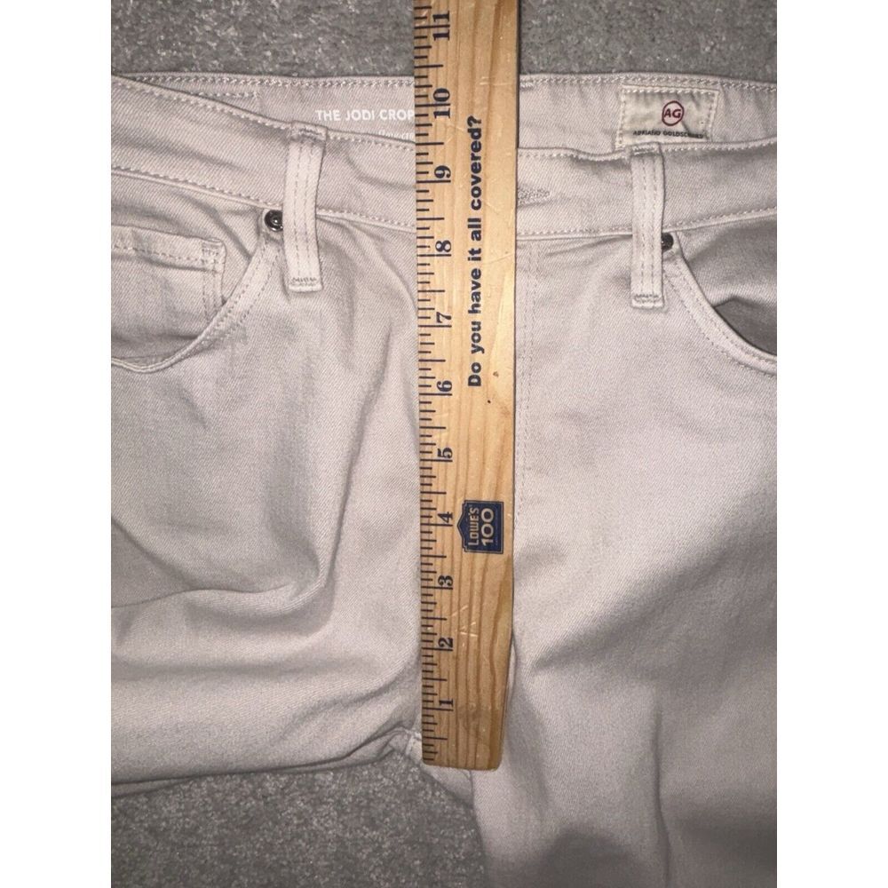 AG Adriano Goldschmied The Jodi Crop High Rise Slim Flare White Pants Size 26R - Picture 6 of 8